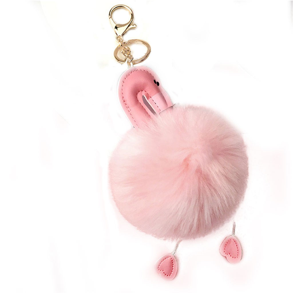 Key Ring Pendant Keychain Key Ring Key Chain Key Chain Bag Pendant Key Chain Plush Flamingo Ornaments