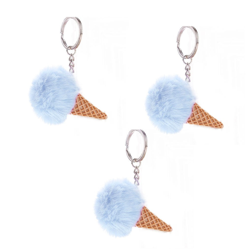 Key Ring Pendant Keychain Key Ring Key Chain Key Chain Bag Pendant Key Chain Plush Ice Cream Ornaments